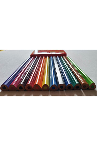 Modellino 12'li Jumbo Üçgen Tam Boy Kuru Boya Kelemi Ufen Triangle Kuruboya