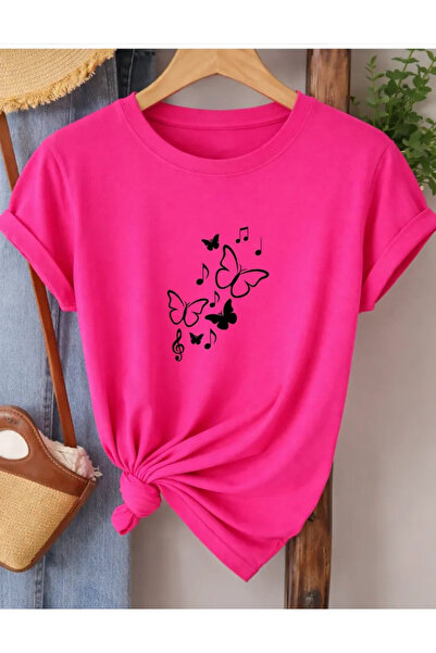 Pink Sky Oversize T-shirt 100% βαμβακερό Unisex Άνετη εφαρμογή Τάση Νέα Σεζόν