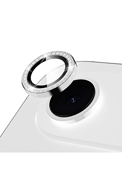 Orso Lens Camera Tempered Glass Silver Diamonds iPhone Air