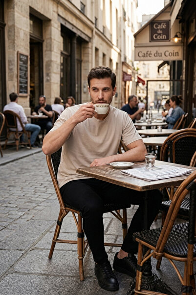 Buratti Βαμβάκι τεμάχια Ανδρικό μπλουζάκι Regular Fit με λαιμόκοψη ποδηλάτου ...