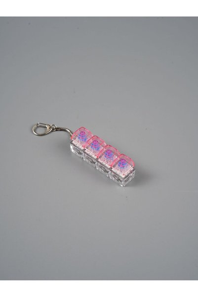 TrendTopic Keyboard Keychain Stress Toy 4 Keys Illuminated