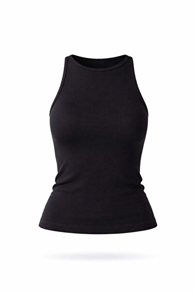 5in1Canpolat Black Ribbed Undershirt 11013