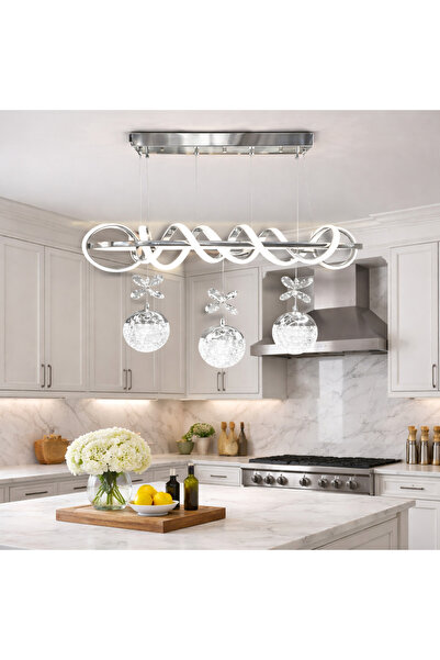 Led YENİ MODEL 2+1 A KALİTE KROM RENK 3 IŞIK SEÇENEĞİ BEYAZ SARI VE GÜN IŞIĞI