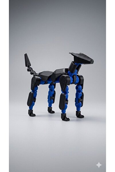 MD Design Dummy K9 Robot Köpek Figürü - 3D Yazıcı Eklemli Hareketli Oyuncak -...
