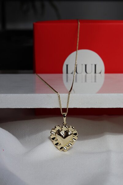 LUUL ATELIER XUPING Kalp Model 14K Gold Çelik İnce Zincir Kolye