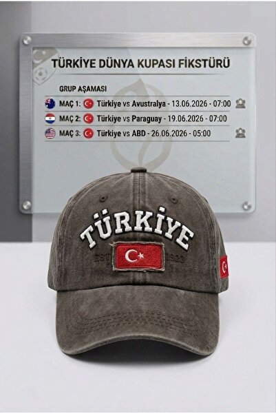 Lupin Türkiye Yazılı Şapka, 2026 Dünya Kupası Türkiye Şapkası, Milli Takım Şa...