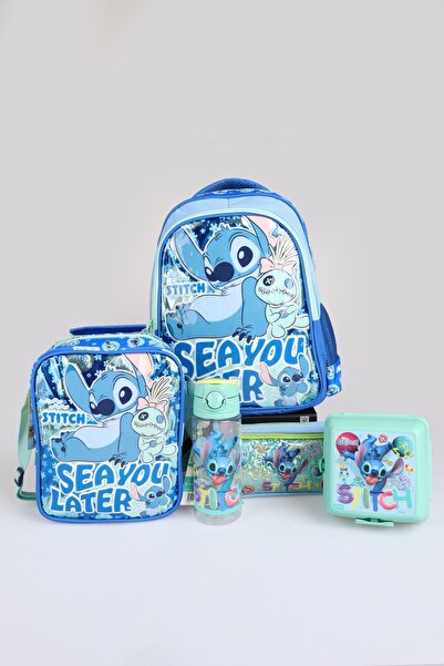 Stitch ΜΕ ΕΠΙΣΗΜΗ ΕΚΤΥΠΩΣΗ DEKOMUS "ICONIC BLUE COLLECTION" ΣΧΟΛΙΚΗ ΤΣΑΝΤΑ ΦΑ...