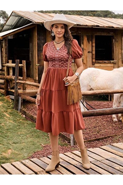 Iuliashop Rochie Midi Richa Maro - M