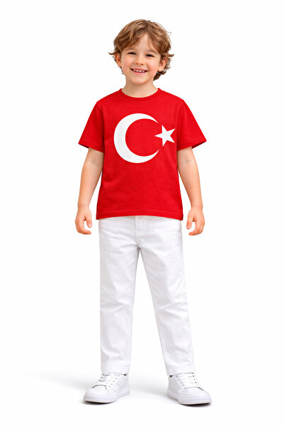 ues Dječja majica sa printom polumeseca i zvezde i set belih pantalona