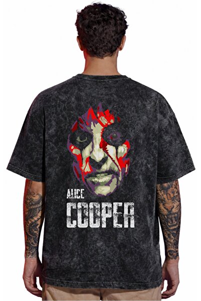 SEVBANO Design Alice Cooper Rock Metal Singer Back Printed Unisex Oversize Vi...