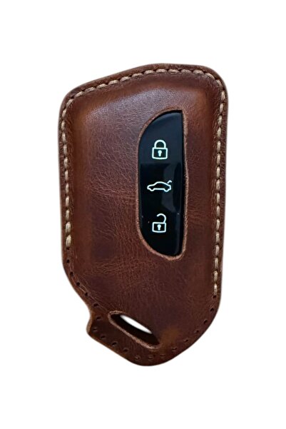 Minimalim Leather Craft Volkswagen Smart Anahtar Kılıfı Hakiki Deri (Golf 8 C...