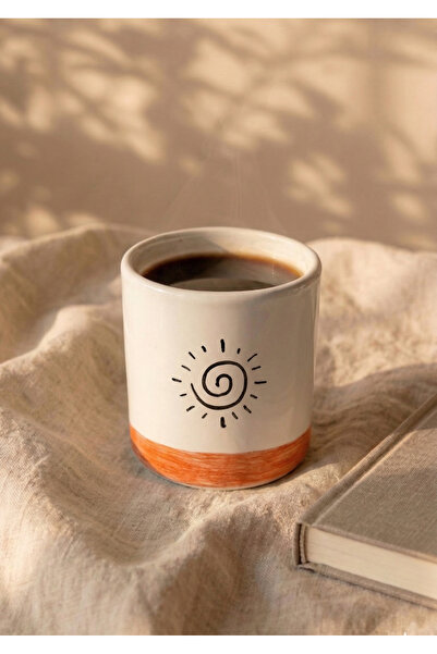 Love Bundles El Yapımı Seramik Kupa 220 ml – Güneş Desenli Mug