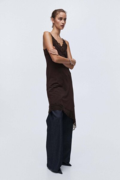 H&M Lace-trimmed strappy dress