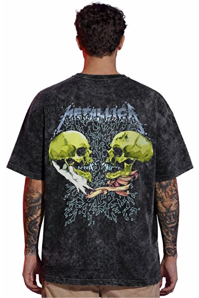 SEVBANO Design Metallica Rock Metal Music Band Tricou unisex supradimensionat...