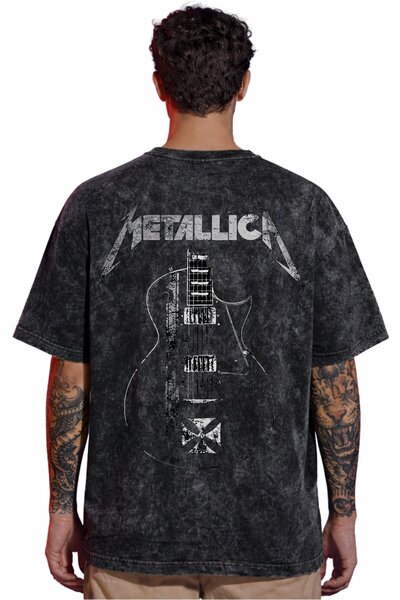 SEVBANO Design Metallica Rock Metal Music Band Tricou unisex supradimensionat...