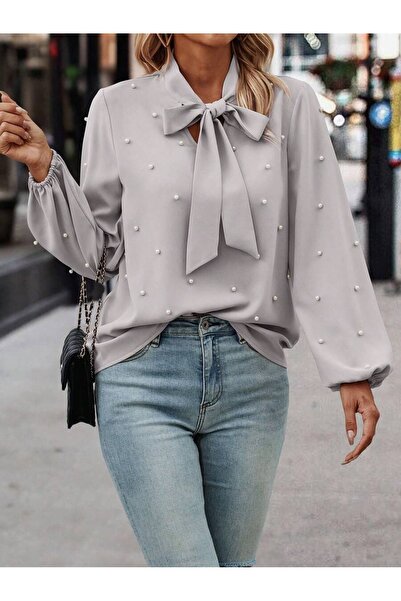 Iuliashop Imka Grey Pearl Ladies' Blouse - S