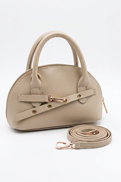 TOFİSA Γυναικεία τσάντα από συνθετικό δέρμα με λεπτομέρεια ζώνης βιζόν - 2834...