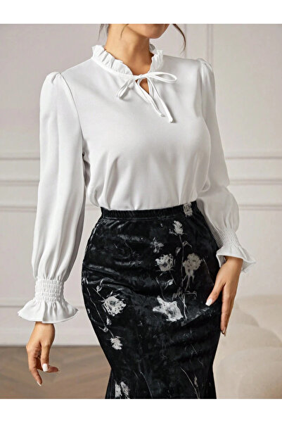 Iuliashop Bluză de damă Hermina albă - S