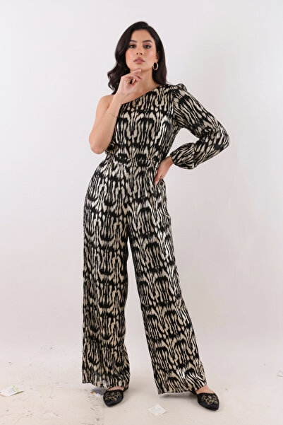 SOULTAN Women’s One-Shoulder Wide-Leg Jumpsuit