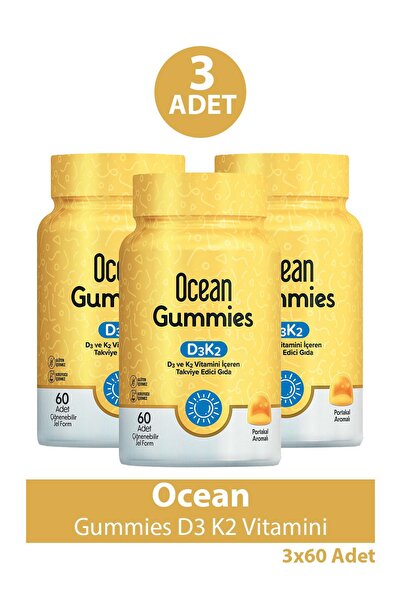 Orzax Ocean Gummies D3 K2 Vitamini 60 Adet 3 Adet