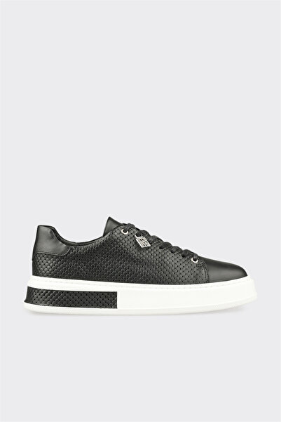 Elle Shoes Siyah Deri Erkek Spor Ayakkabı
