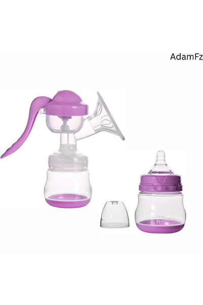AdamFz Manual Breast Pump BPA Free Strong Suction Portable Breastfeeding Pump Lavender