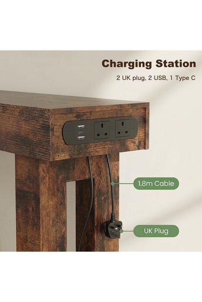 VariFurnx 160*35*90cm Console Table with Power Outlet Farmhouse Long Entryway Couch Table Large Sofa Table