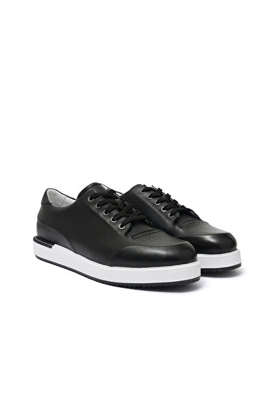 Tigra Erkek Sneaker Siyah Deri Ayakkabı | Günlük - Hafif – Rahat