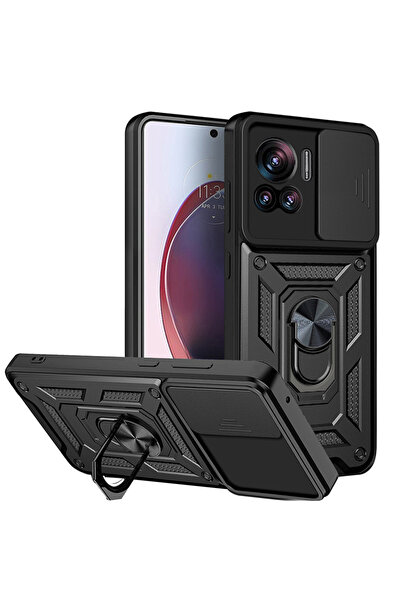DAMUR Husa Armor CamShield Ring Motorola Edge 30 Ultra, Clapeta Camera, Struc...