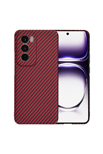 Stef's Cat Θήκη για Oppo Reno12, Γάτα του Στεφ, Κάρμποναϊτ Φάιμπερ Σιλ, κόκκινο