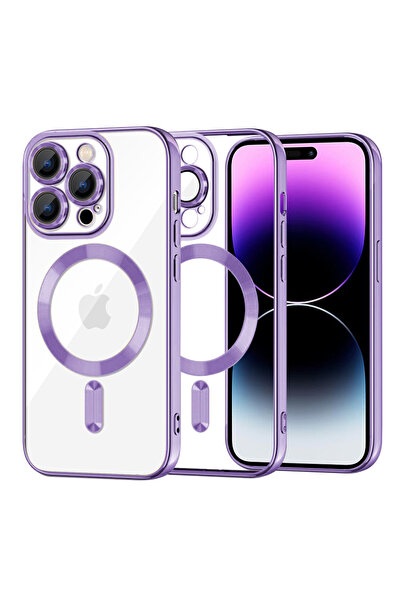 CLICK Husă pentru iPhone 14 Pro Max, Luxury Crystal MagSafe, protecție antișoc