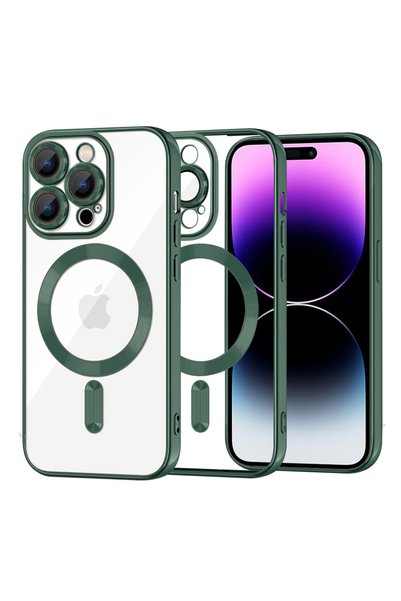 Evolium Phone Case for iPhone 14 Pro Max, MagSafe, Transparent, TPU, Evolium,...