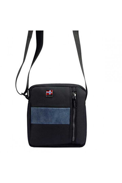 Nordee Ανδρική Μαύρη Τσάντα Χιαστί – Casual Τσάντα Ώμου με Φερμουάρ