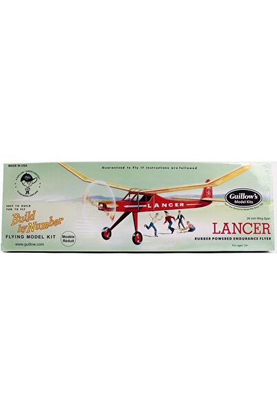 Guillows 60cm balsa lastik motorlu uçak kiti, 604 Lancer