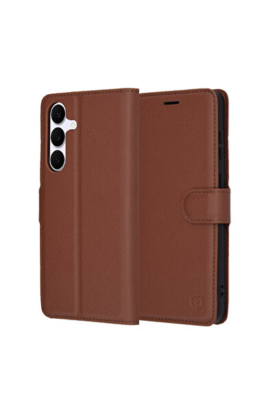 Techsuit Θήκη για Samsung Galaxy S25 Fe, Techsuit, PU, ​ ​ Καφέ