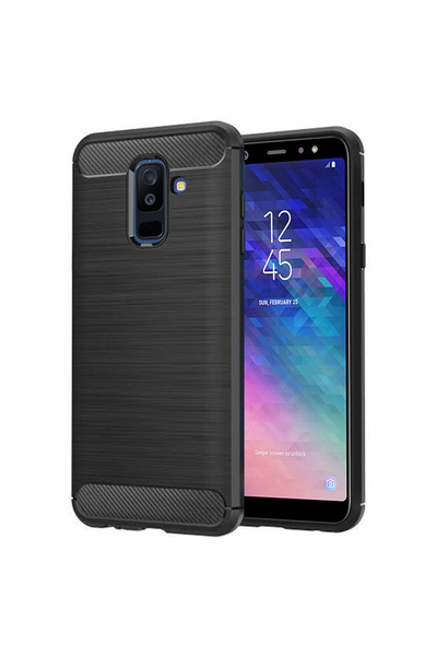 DAMUR Husa Carbon Samsung Galaxy A6 Plus 2018, Silicon TPU Durabil, Grip Anti...