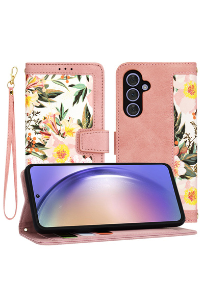 Techsuit Husa pentru Samsung Galaxy A54, Techsuit, PU, Roz