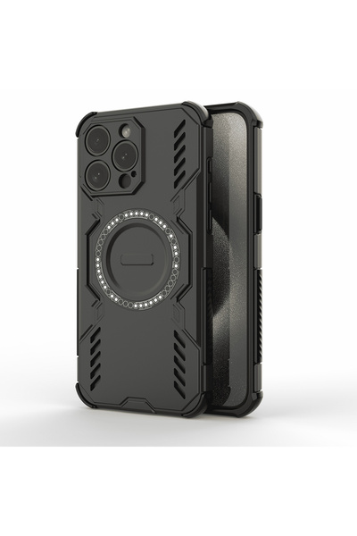 Techsuit Case for iPhone 15 Pro, ArmorMag Case, shockproof protection, black