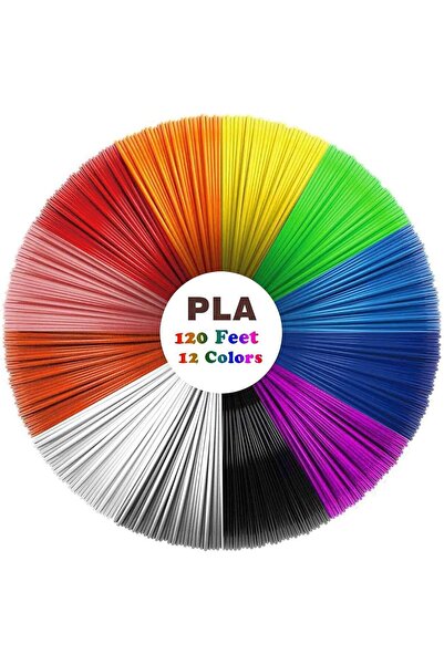 Arabest خيوط حبر طابعة ثلاثية الأبعاد PLA بقطر 1.75 مم، 12 لونًا، إجمالي 120 ...