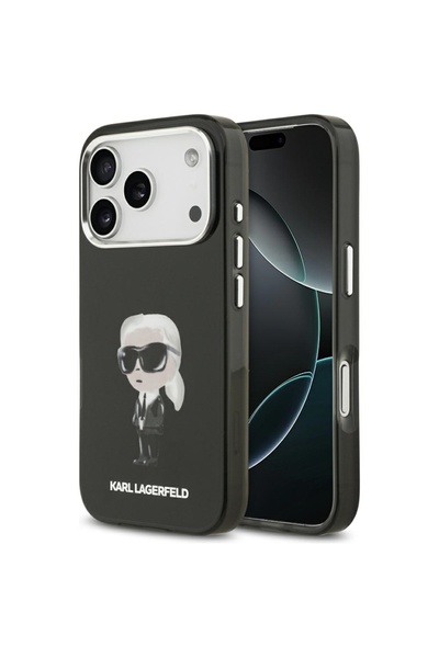 Karl Lagerfeld Калъф за iPhone 17 Pro, Карл Лагерфелд, TPU, Черен