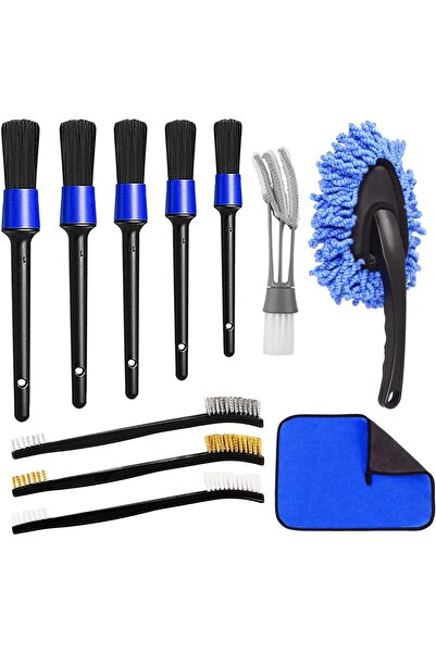 Arabest 11-Piece Car Detailing Brush Set,Interior Cleaning Kit with 5 Brushes...