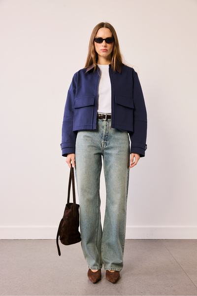 Beyyoglu Contrast Collar Jacket