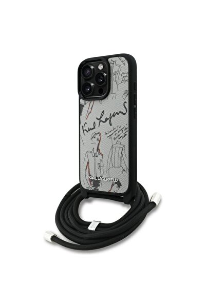 OEM Husa pentru iPhone 16 Pro Max, Karl Lagerfeld, Protectie, alb