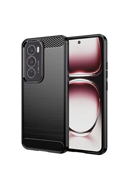 Stef's Cat Husa pentru Oppo Reno12 Pro, Stef's Cat, Carbon Silicone, negru