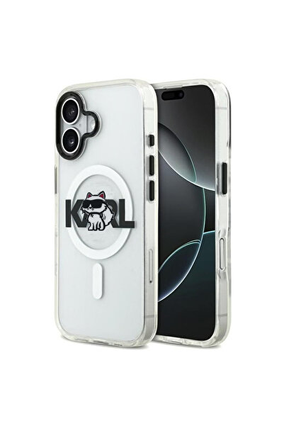 Stef's Cat Husa pentru iPhone 17, Stef's Cat, IML Choupette Sketch Logo MagSa...