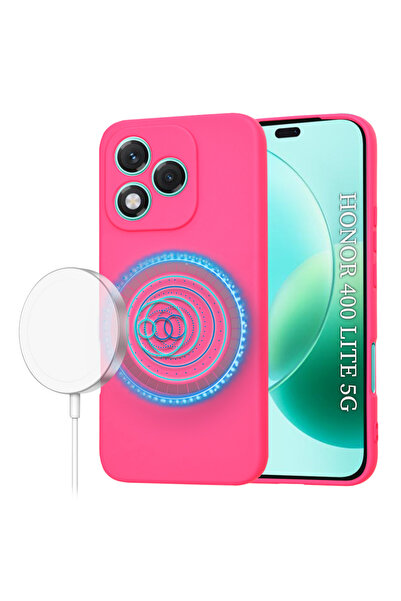 Techsuit Case for Honor 400 Lite, SoftFlex MagSafe, shockproof, fuchsia
