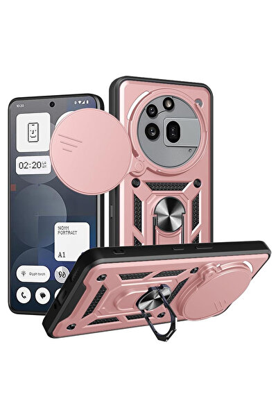 DAMUR Husa Armor CamShield Ring Nothing Phone (3a) Pro, Protecție Cameră, Str...