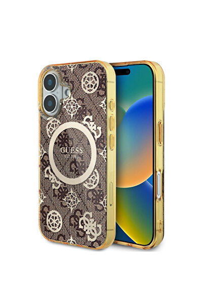 Guess Θήκη iPhone 16, Guess, TPU, Καφέ