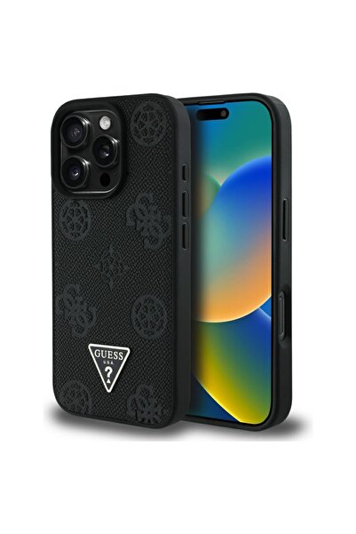 Stef's Cat Θήκη iPhone 16 Pro, Γάτα της Στεφ, Τριγωνικό Σχέδιο Παιώνιας με Θε...
