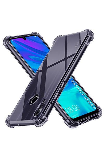 Techsuit Case for Huawei P Smart 2019, Shockproof Clear Silicone, anti-shock ...